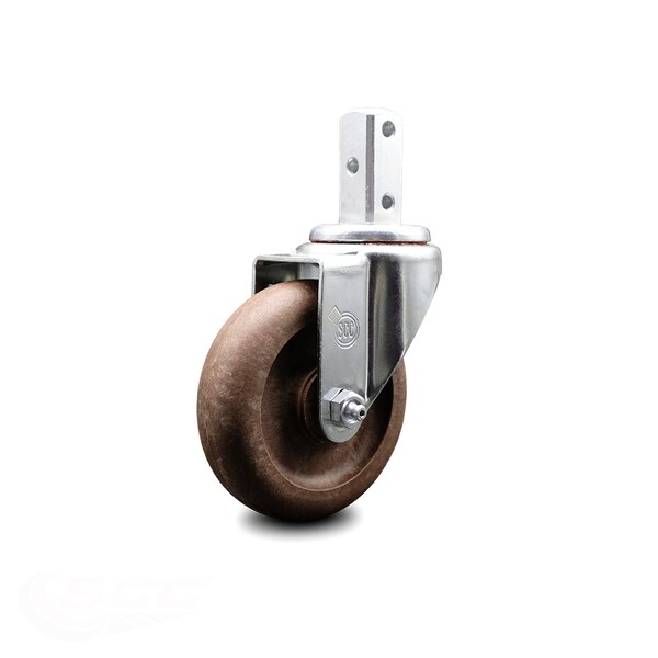 4 Inch High Temp Glass Filled Nylon Wheel Swivel 7/8 Inch Square Stem Caster SCC